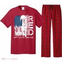 Red Friday Military We Wear Red Support Our Troops US Flag Pajama Set thumb 0