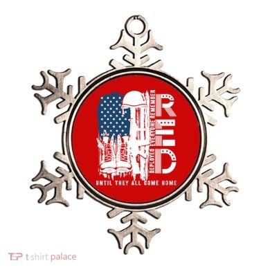 Red Friday Military We Wear Red Support Our Troops US Flag Ornament