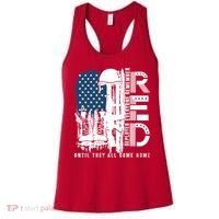Red Friday Military We Wear Red Support Our Troops US Flag Women's Tank Top thumb 0