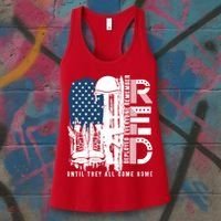 Red Friday Military We Wear Red Support Our Troops US Flag Women's Tank Top thumb 3