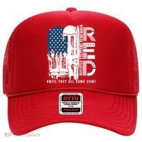 Red Friday Military We Wear Red Support Our Troops US Flag Hat thumb 0