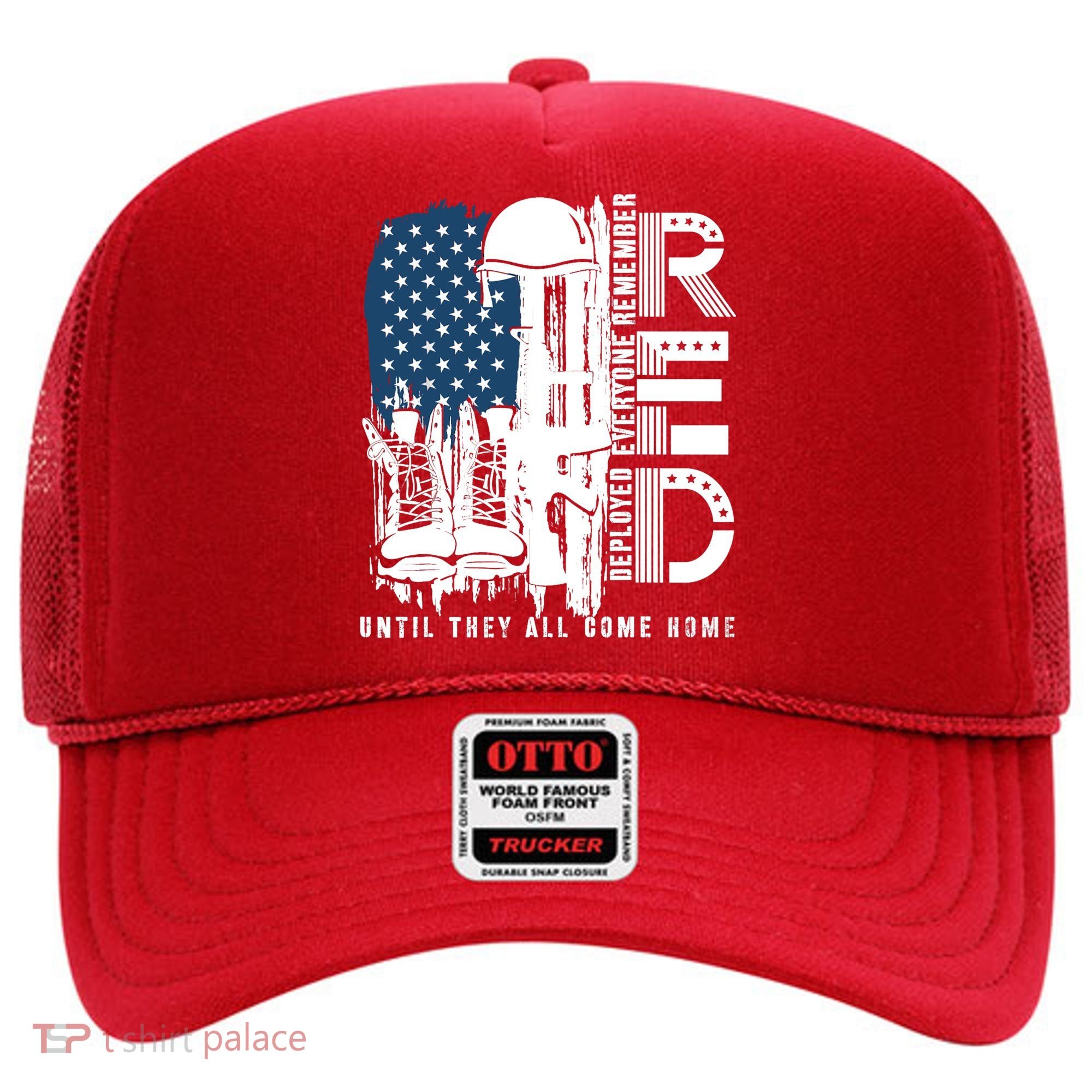 Red Friday Military We Wear Red Support Our Troops US Flag Hat