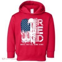 Red Friday Military We Wear Red Support Our Troops US Flag Toddler Hoodie thumb 0