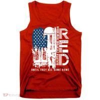 Red Friday Military We Wear Red Support Our Troops US Flag Tank Top thumb 0
