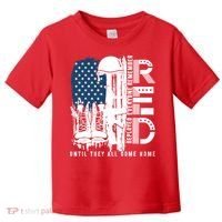 Red Friday Military We Wear Red Support Our Troops US Flag Toddler T-Shirt thumb 0