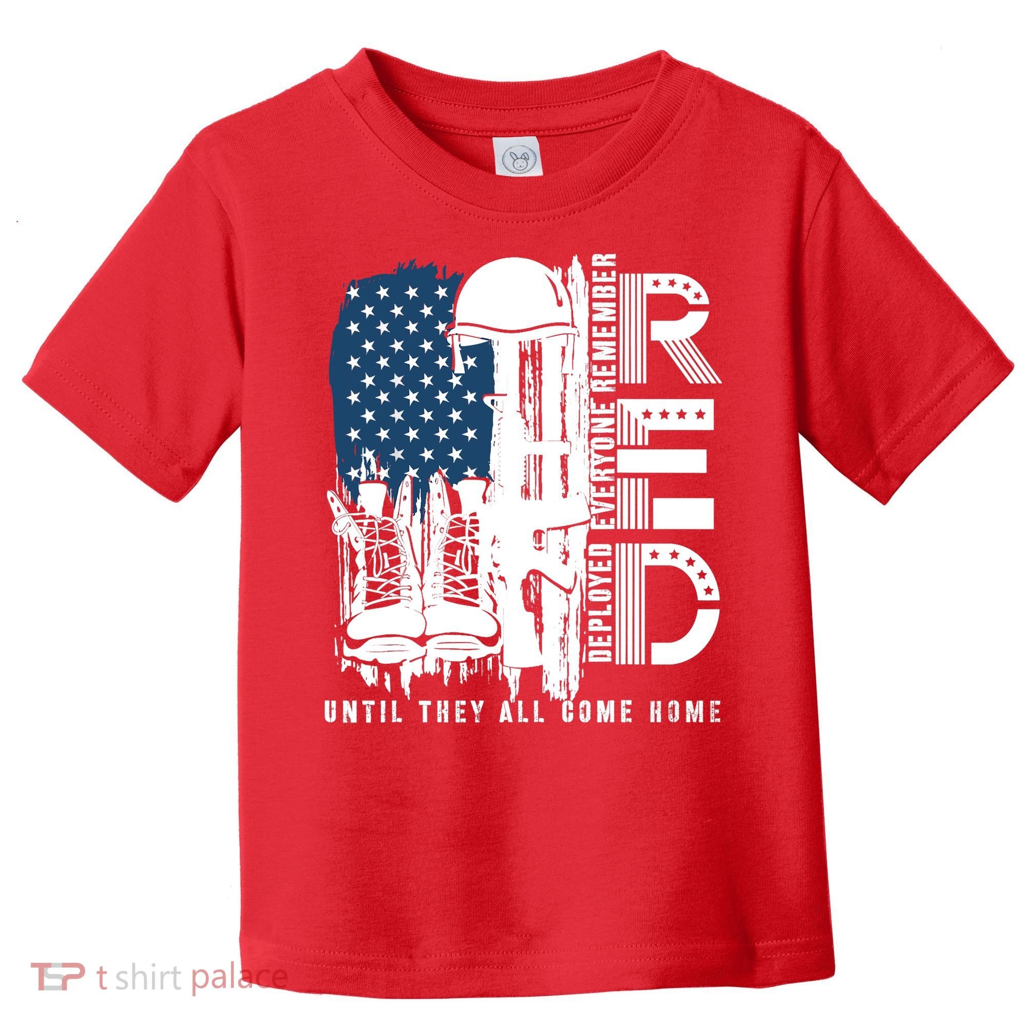 Red Friday Military We Wear Red Support Our Troops US Flag Toddler T-Shirt