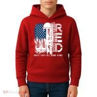 Red Friday Military We Wear Red Support Our Troops US Flag Kids Hoodie thumb 4