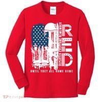 Red Friday Military We Wear Red Support Our Troops US Flag Kids Long Sleeve Shirt thumb 0