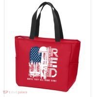 Red Friday Military We Wear Red Support Our Troops US Flag Tote Bag thumb 3