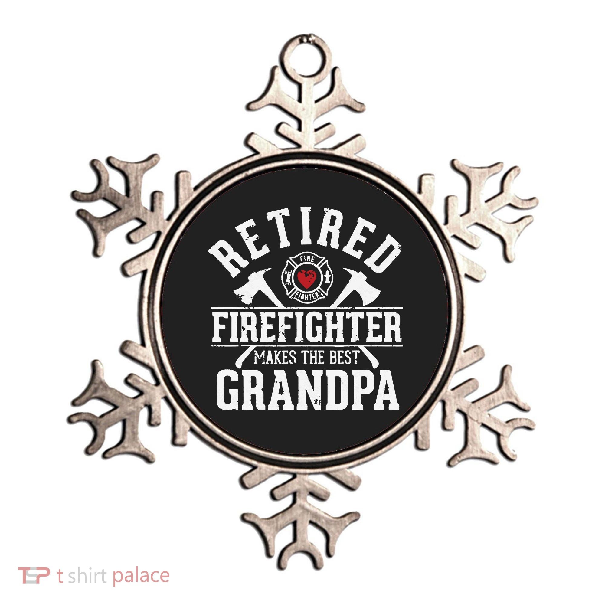 Retired Firefighter Makes The Best Grandpa Retirement Gift Ornament