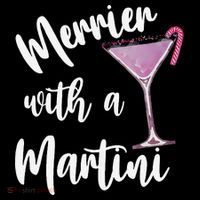Retro Funny Merrier With A Martini Merry Christmas Drinking Coffee Mug thumb 5