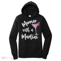 Retro Funny Merrier With A Martini Merry Christmas Drinking Women's Hoodie thumb 0