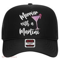 Retro Funny Merrier With A Martini Merry Christmas Drinking Hat thumb 0