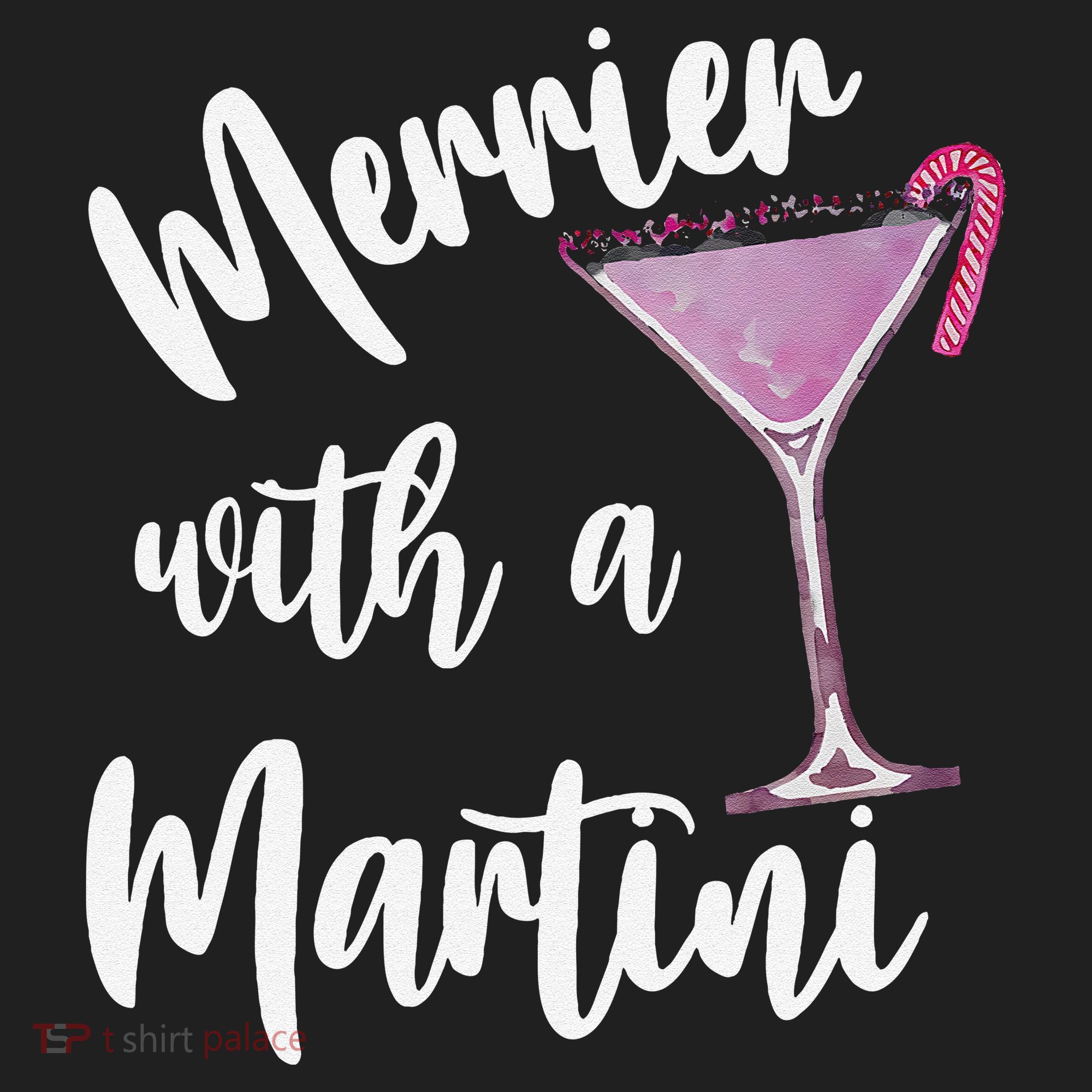 Retro Funny Merrier With A Martini Merry Christmas Drinking Hat