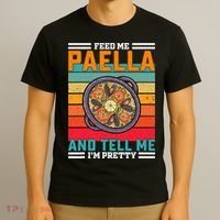 Retro Feed Me Paella Funny Saying Spanish Food T-Shirt thumb 3