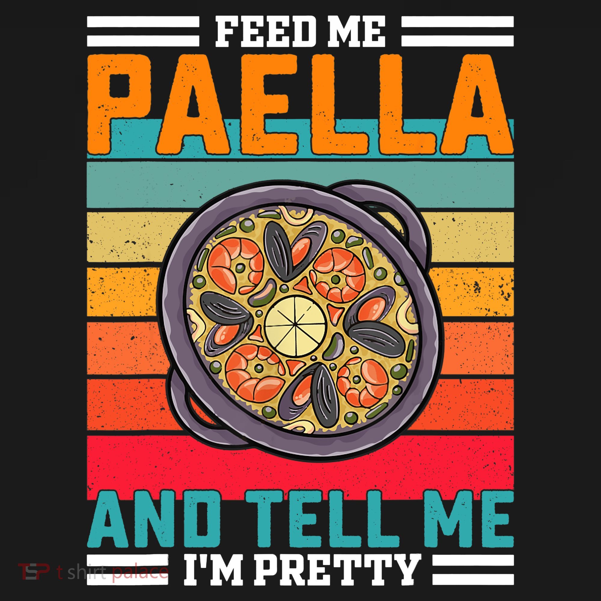 Retro Feed Me Paella Funny Saying Spanish Food Coaster