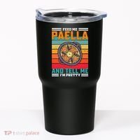 Retro Feed Me Paella Funny Saying Spanish Food Tumbler thumb 0