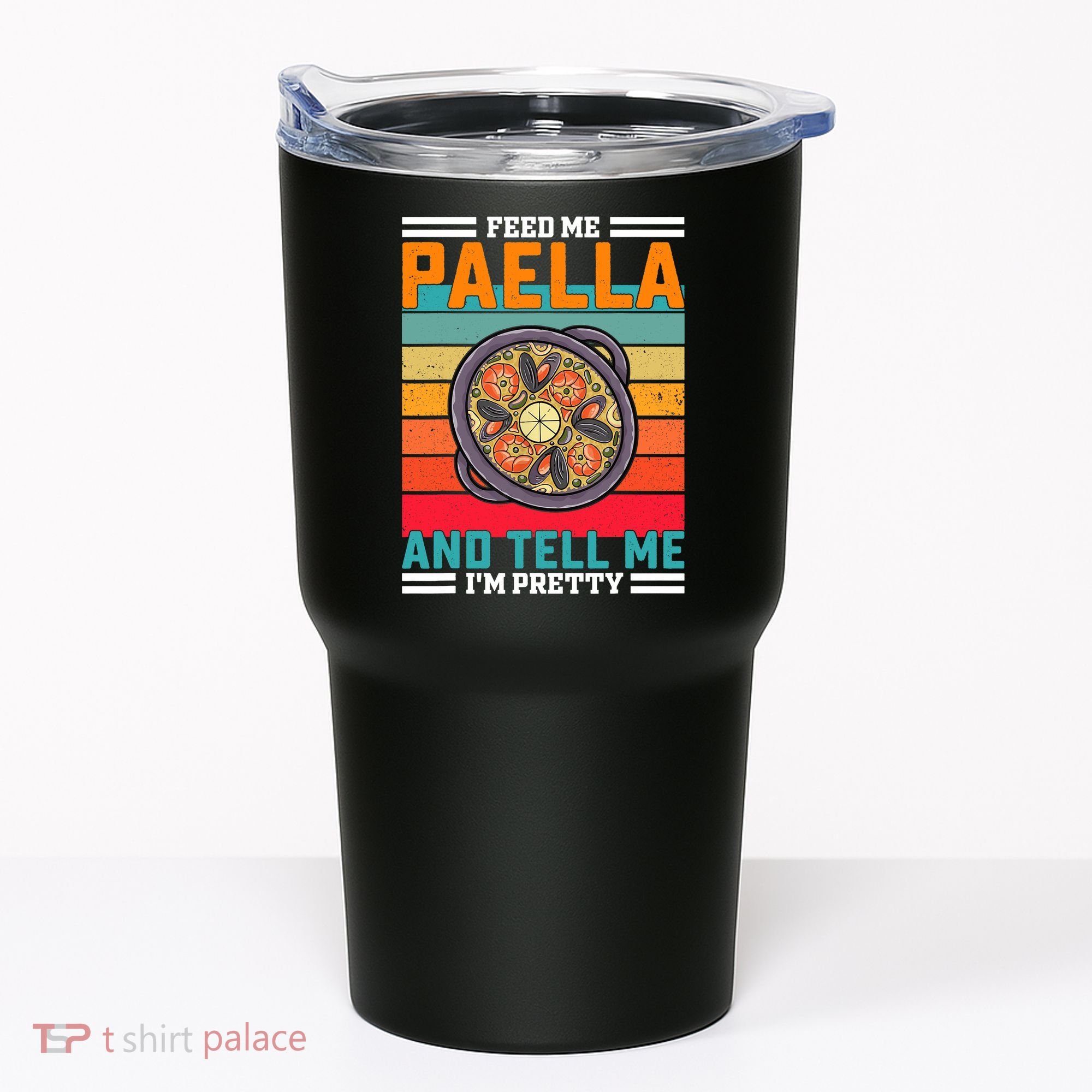 Retro Feed Me Paella Funny Saying Spanish Food Tumbler