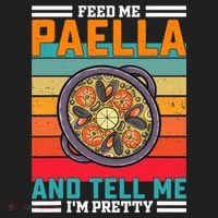 Retro Feed Me Paella Funny Saying Spanish Food Tumbler thumb 3