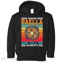 Retro Feed Me Paella Funny Saying Spanish Food Toddler Hoodie thumb 0