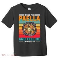 Retro Feed Me Paella Funny Saying Spanish Food Toddler T-Shirt thumb 0