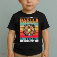 Retro Feed Me Paella Funny Saying Spanish Food Toddler T-Shirt thumb 2