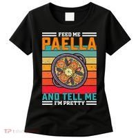 Retro Feed Me Paella Funny Saying Spanish Food Women's T-Shirt thumb 0