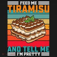 Retro Feed Me Tiramisu Funny Saying Italian Dessert Ornament thumb 1
