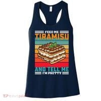 Retro Feed Me Tiramisu Funny Saying Italian Dessert Women's Tank Top thumb 0