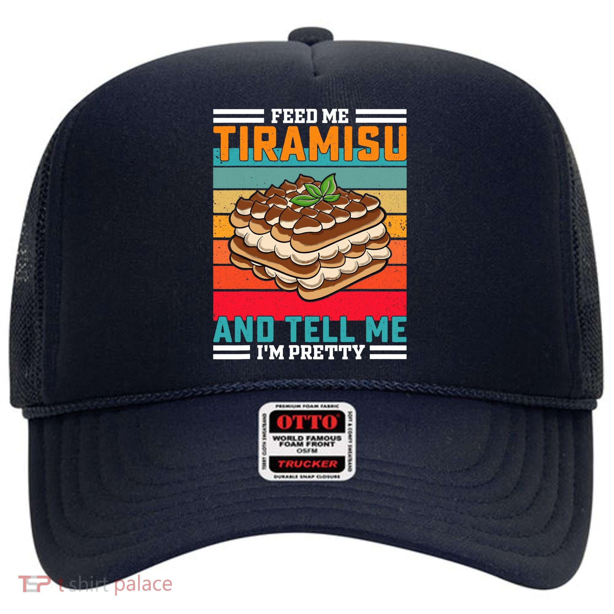 Retro Feed Me Tiramisu Funny Saying Italian Dessert Hat