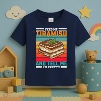 Retro Feed Me Tiramisu Funny Saying Italian Dessert Toddler T-Shirt thumb 3