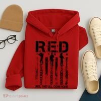 RED Friday Military Until They Come Home American Flag Hoodie thumb 4