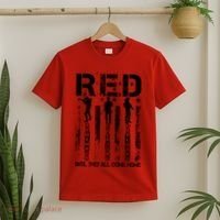RED Friday Military Until They Come Home American Flag T-Shirt thumb 2