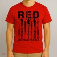 RED Friday Military Until They Come Home American Flag T-Shirt thumb 3