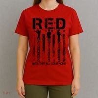 RED Friday Military Until They Come Home American Flag T-Shirt thumb 4