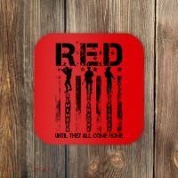 RED Friday Military Until They Come Home American Flag Coaster thumb 0