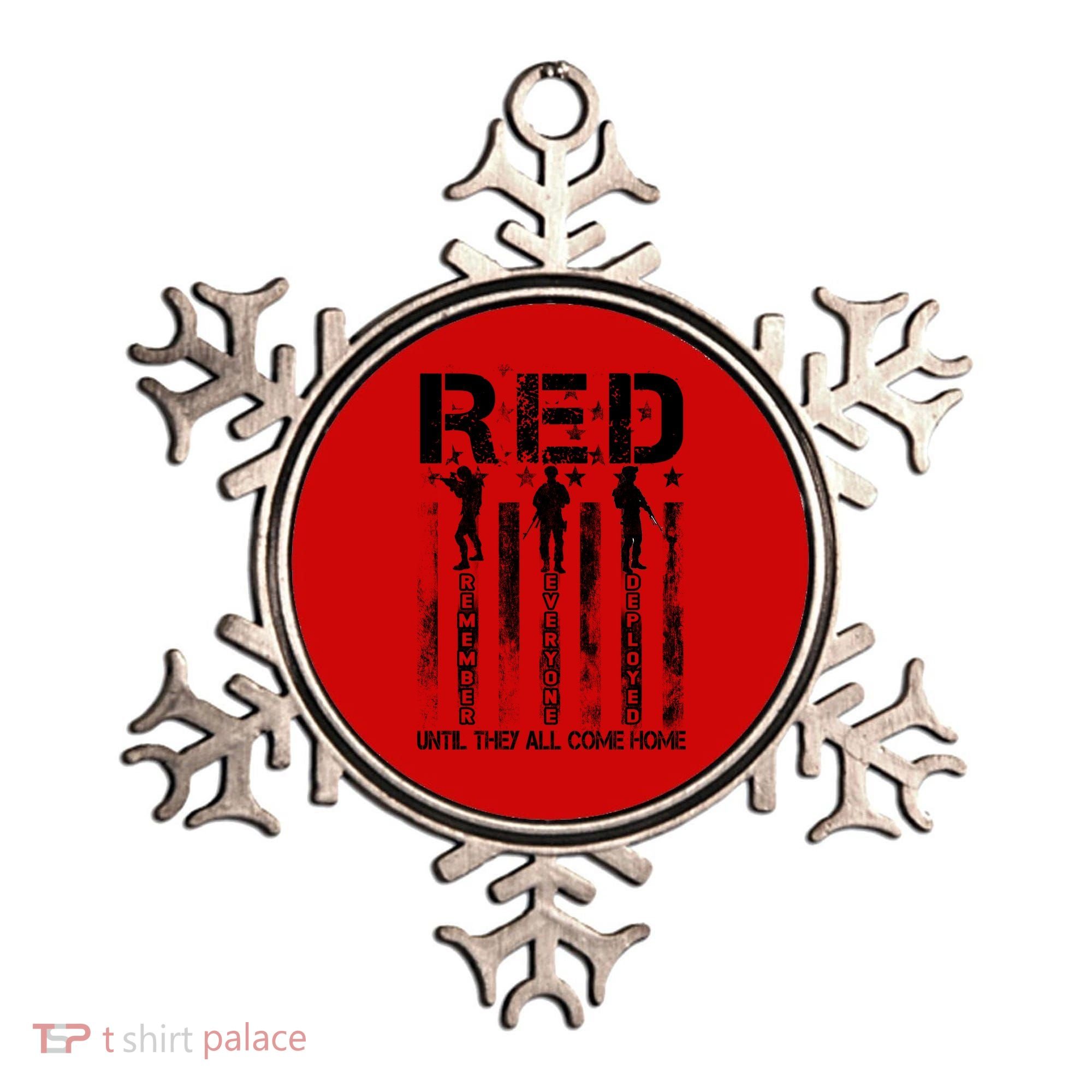 RED Friday Military Until They Come Home American Flag Ornament