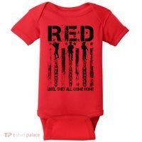 RED Friday Military Until They Come Home American Flag Baby Bodysuit thumb 0