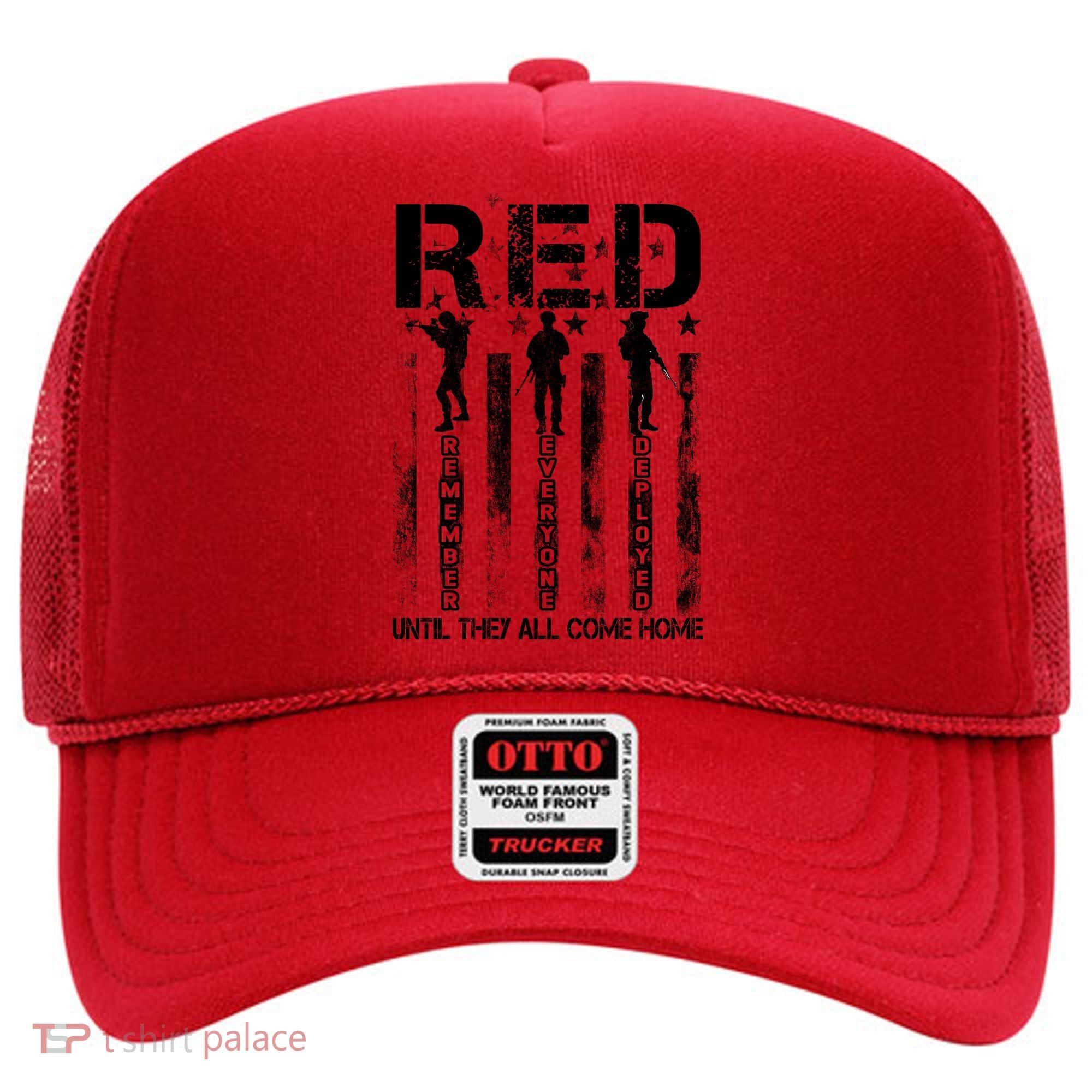 RED Friday Military Until They Come Home American Flag Hat
