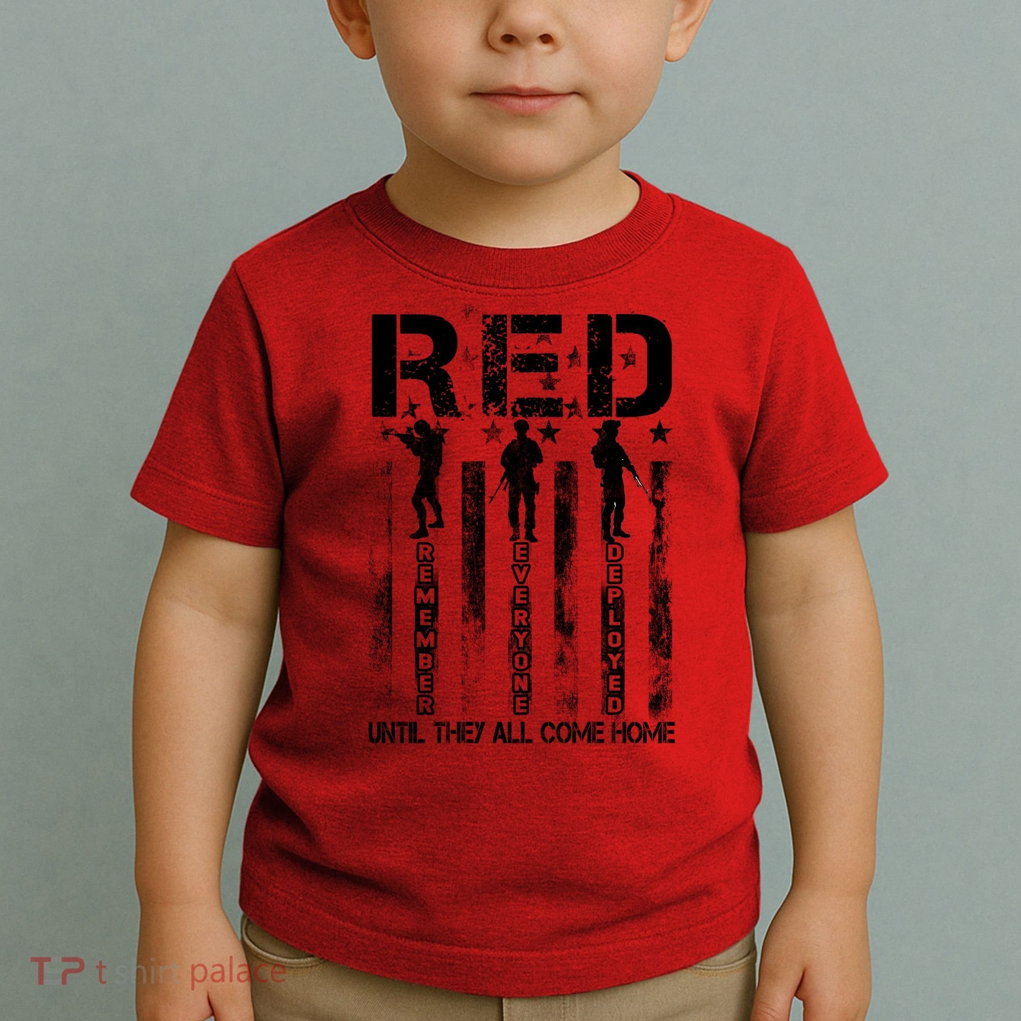 RED Friday Military Until They Come Home American Flag Toddler T-Shirt