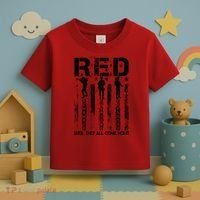 RED Friday Military Until They Come Home American Flag Toddler T-Shirt thumb 3