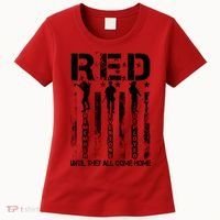 RED Friday Military Until They Come Home American Flag Women's T-Shirt thumb 0
