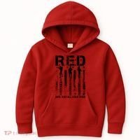 RED Friday Military Until They Come Home American Flag Kids Hoodie thumb 0