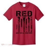 RED Friday Military Until They Come Home American Flag Kids T-Shirt thumb 0