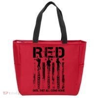 RED Friday Military Until They Come Home American Flag Tote Bag thumb 0