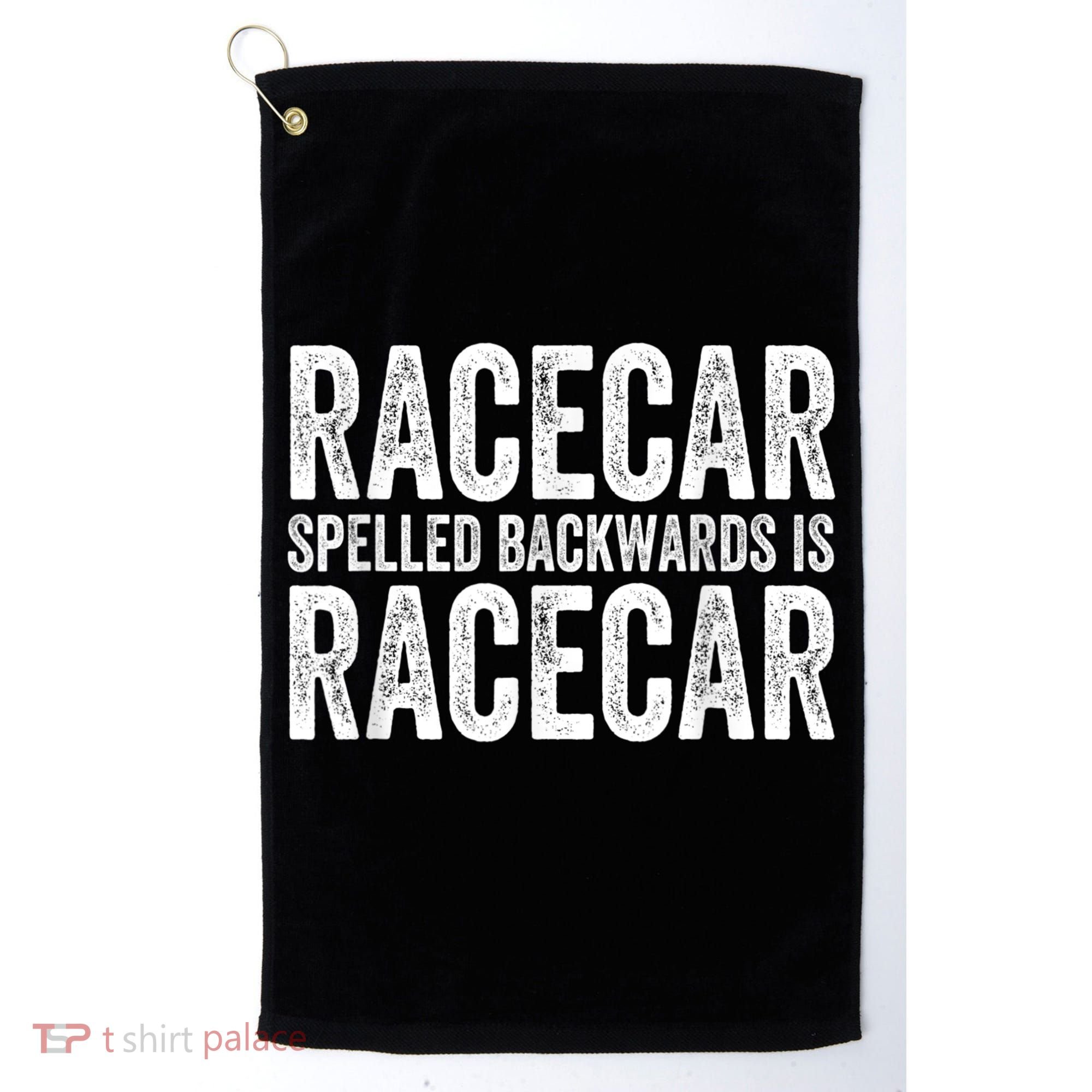 Racecar For Men Gift Mechanic Fast Race Car Racing Funny Golf Towel