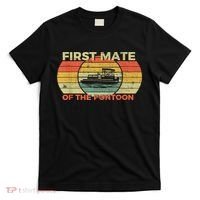 Retro First Mate Pontoon Captain Boat Boating Pontooning T-Shirt thumb 0