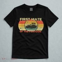 Retro First Mate Pontoon Captain Boat Boating Pontooning T-Shirt thumb 5