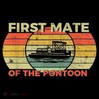 Retro First Mate Pontoon Captain Boat Boating Pontooning Coaster thumb 2