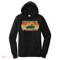 Retro First Mate Pontoon Captain Boat Boating Pontooning Women's Hoodie thumb 0